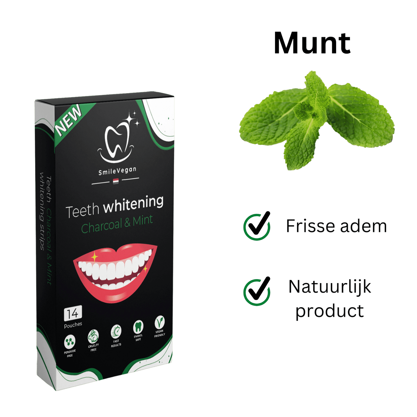 Whitening strips: classic mint flavour